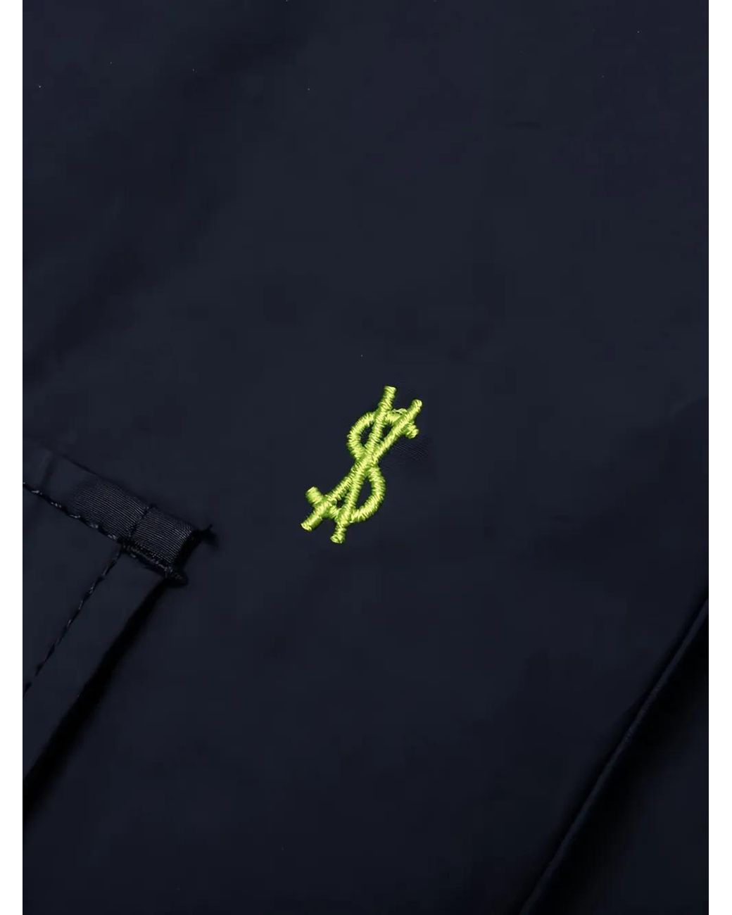 Ksubi Blue Detonate Cross-Stitch Pocket Jacket for men