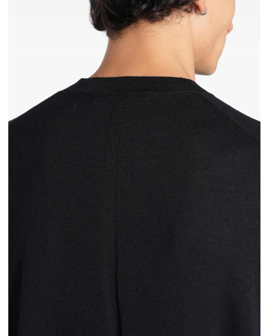Low Brand Black Fine-Knit T-Shirt for men