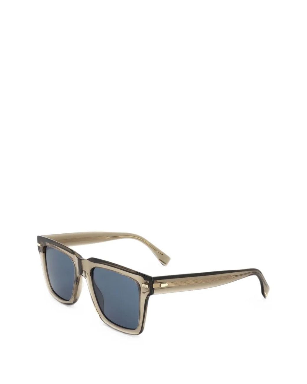 Boss Brown Square-Frame Sunglasses for men