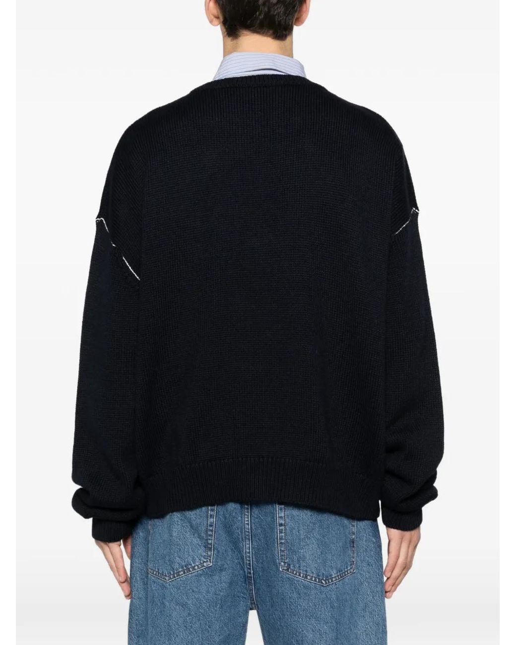 A.P.C. Black Logo Sweater for men