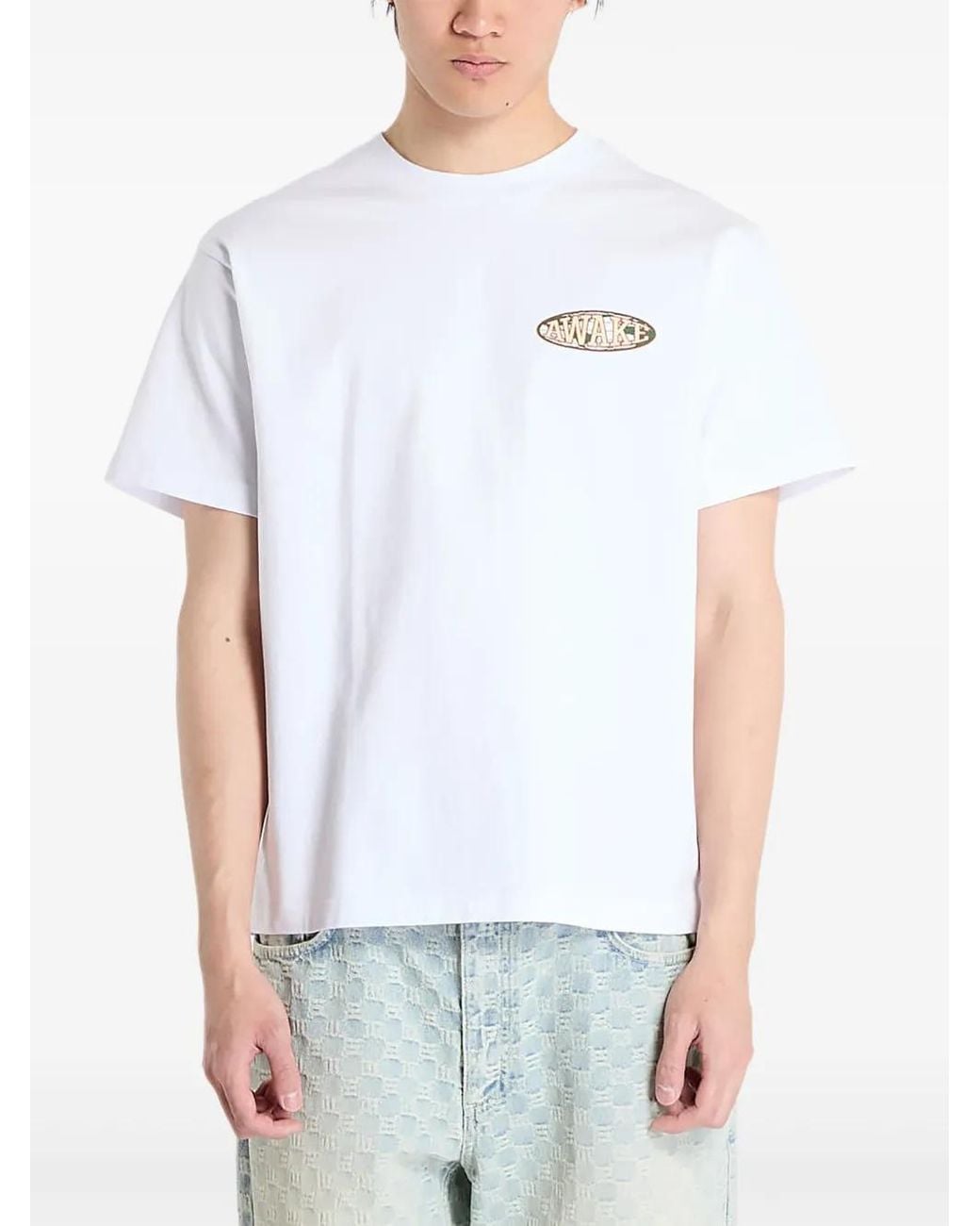 AWAKE NY White Oval-Logo T-Shirt for men