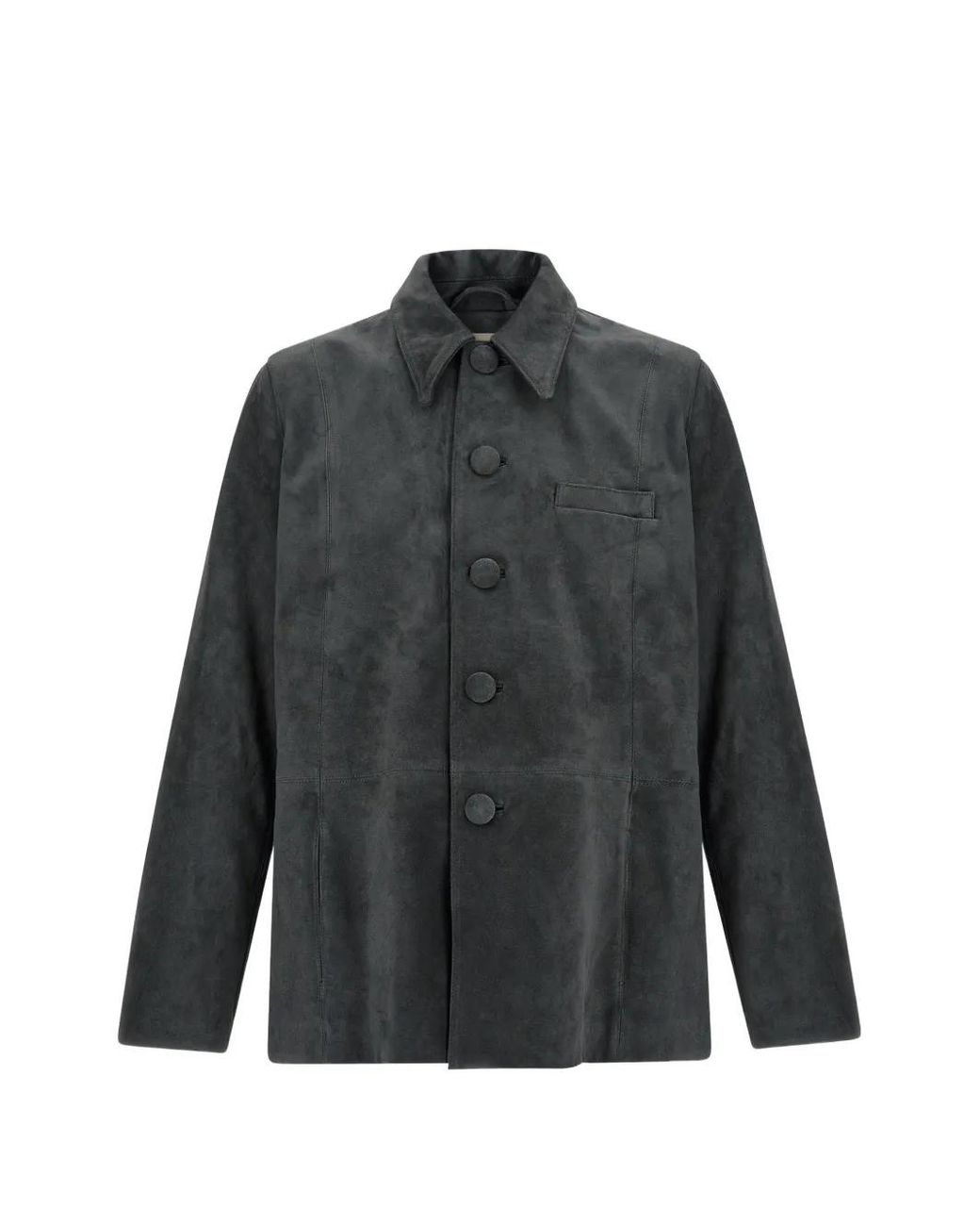 NAMACHEKO Gray Lir Suede Jacket for men