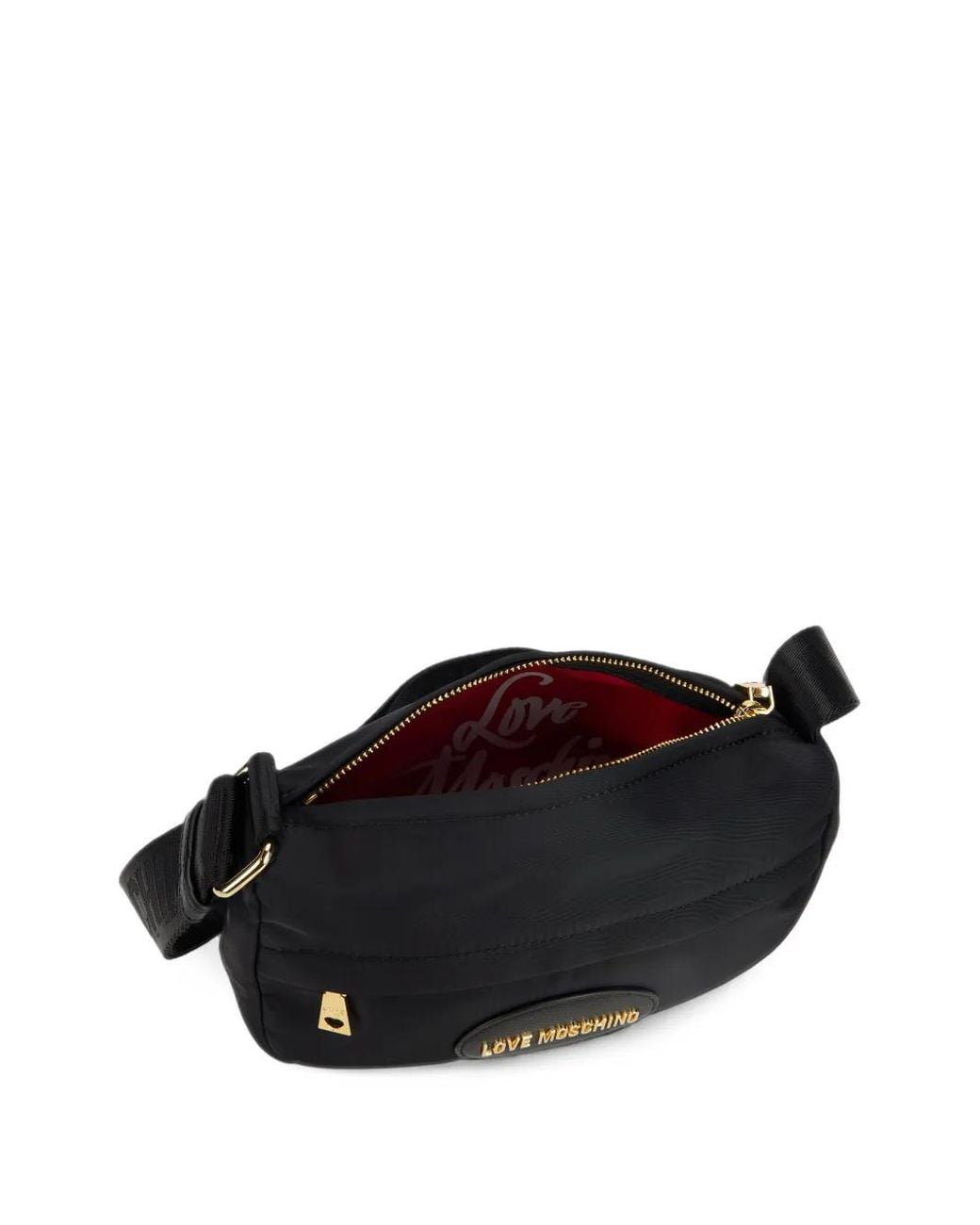 Love Moschino Black Logo-Plaque Shoulder Bag