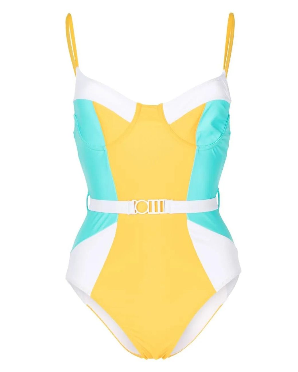 Solid & Striped Yellow The Spencer Colour-Block One-Piece