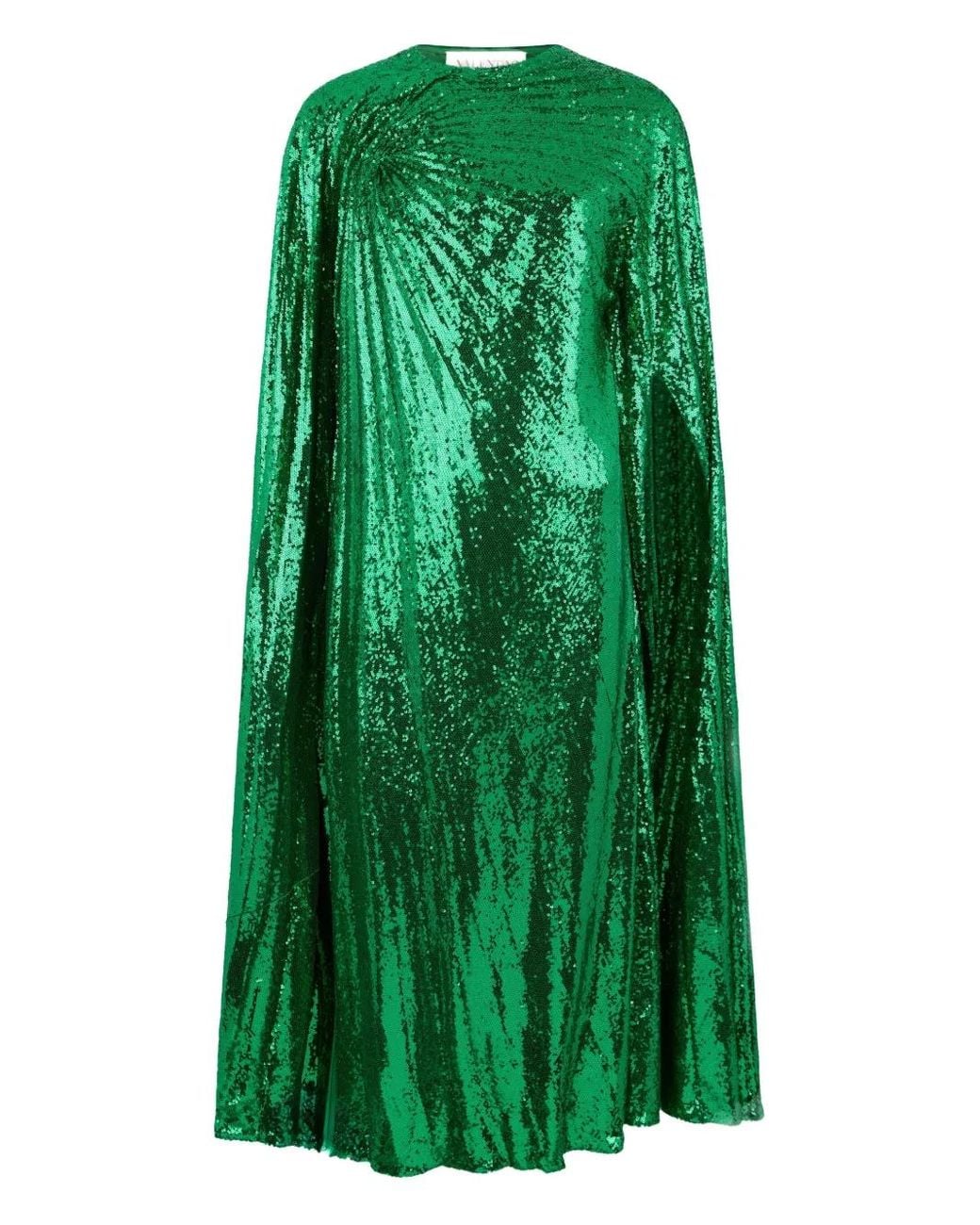 Valentino Garavani Green Sequin Midi Dress