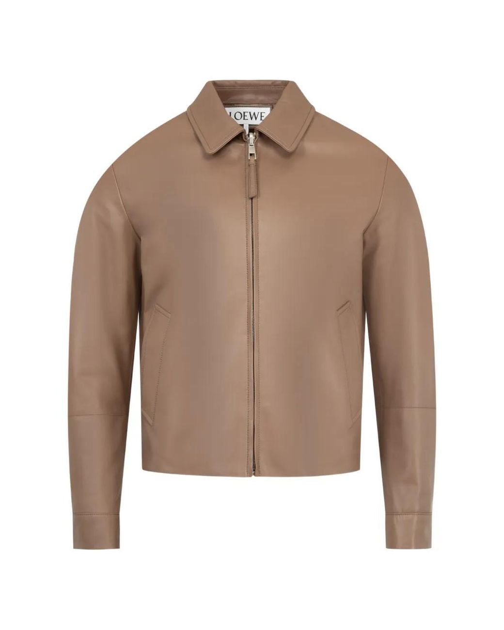 Loewe Omkeerbaar Geruit Leren Jack in het Brown voor heren