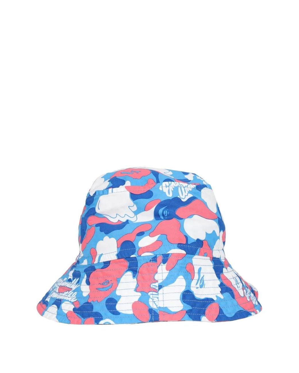 Emotionally Unavailable Blue X Bape Aloha Camouflage-Print Bucket Hat for men
