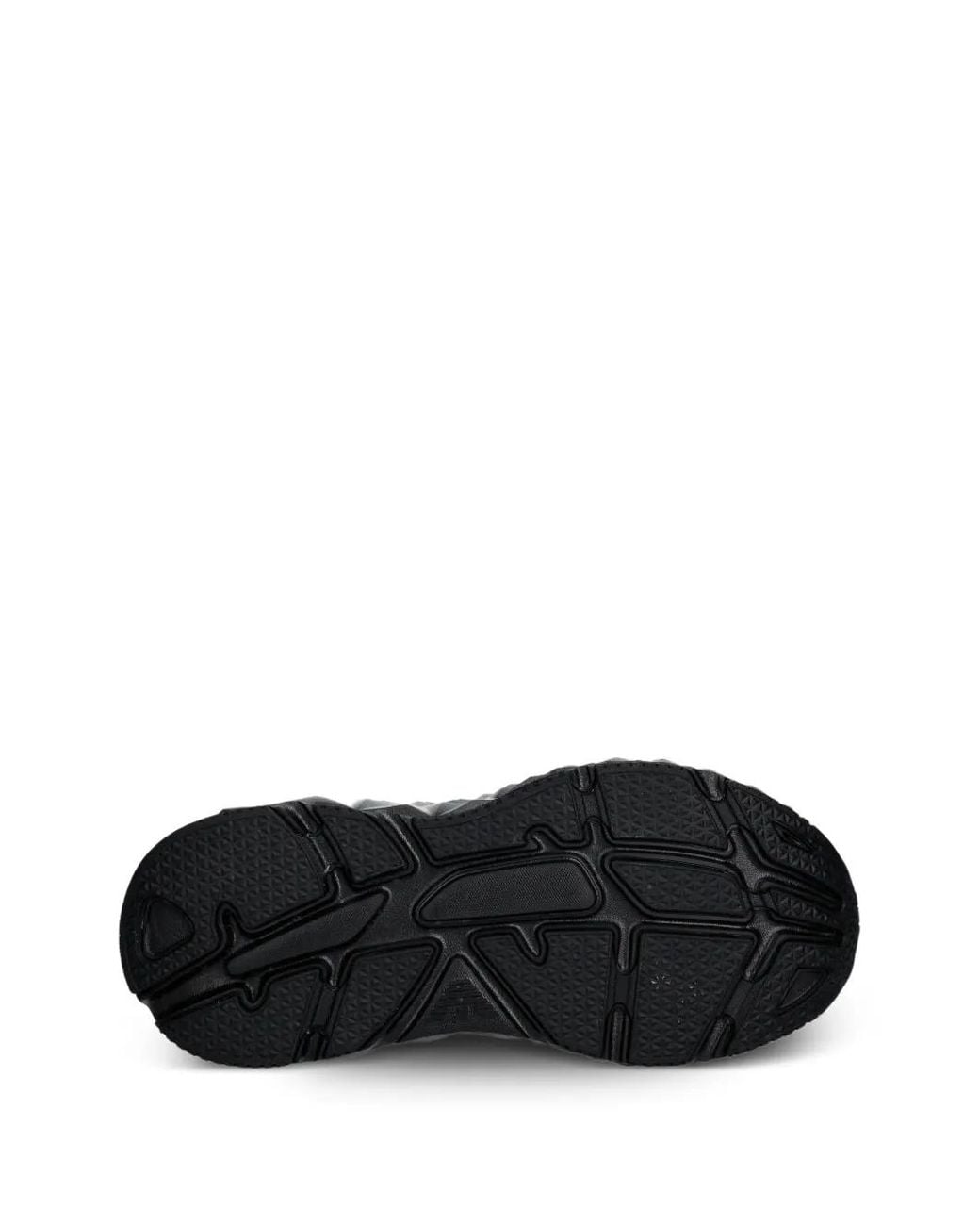 EA7 Black Geometric-Sole Mesh Sneakers for men