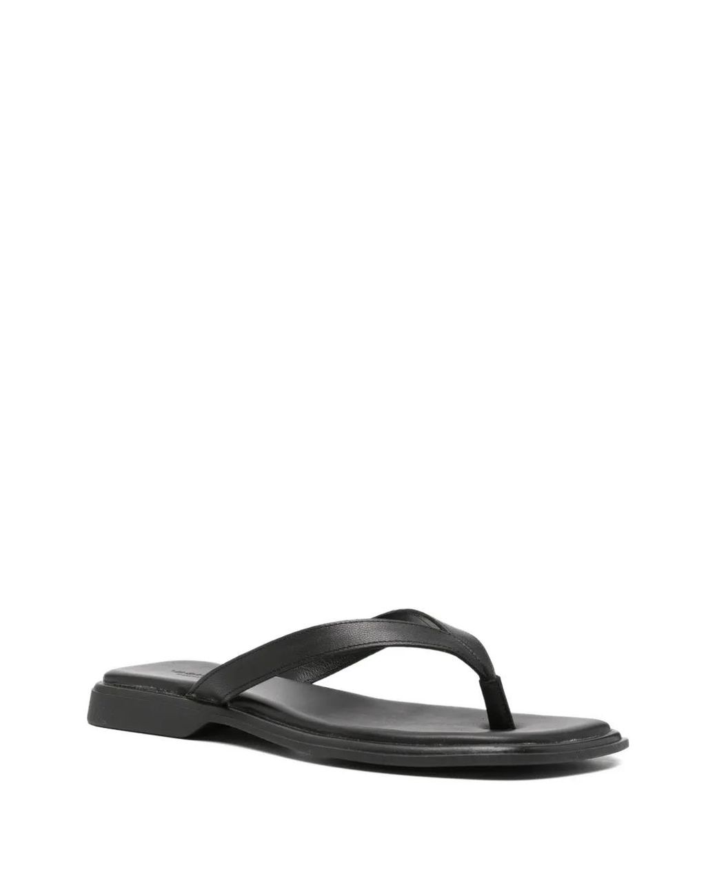 Vagabond Black Izzy Leather Flip-Flops