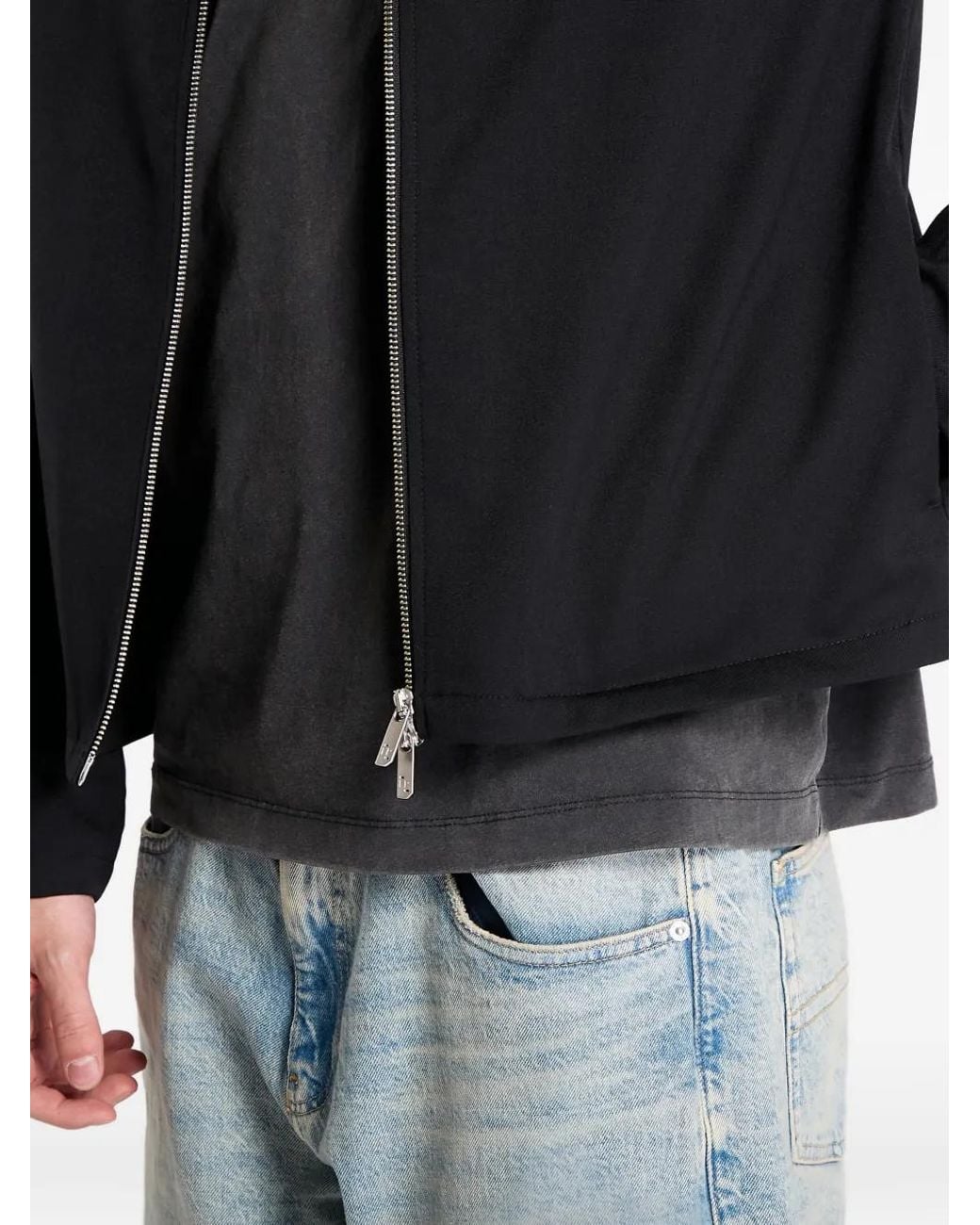 Filling Pieces Black Twill Embroidered Coach Jacket for men