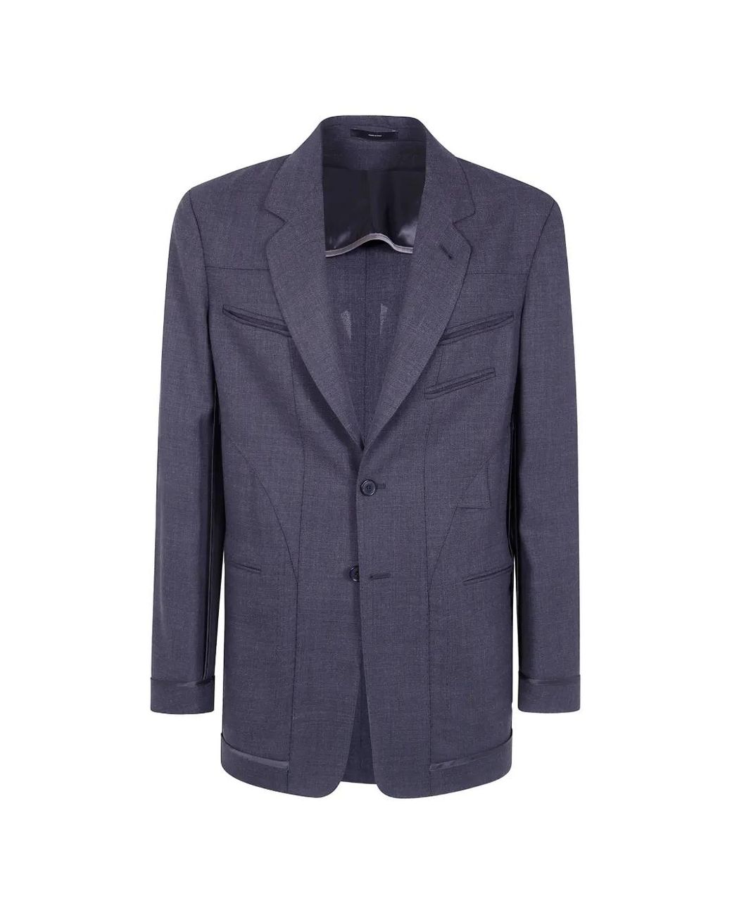 Paul Smith Blue Cordonetto Wool Inside-Out Blazer for men
