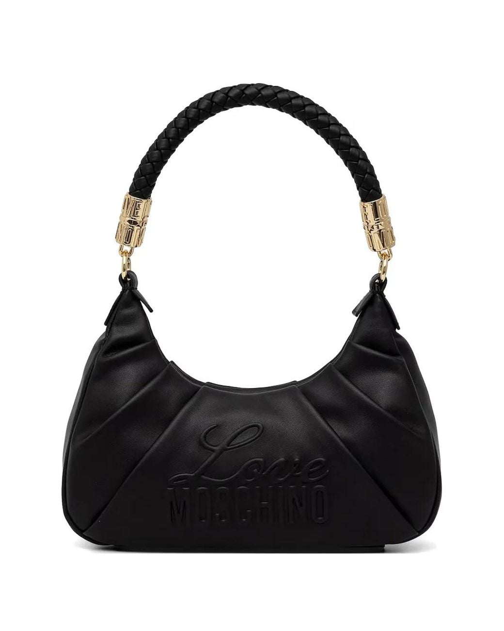 Love Moschino Black Sac Cabas À Anse Tressée Et À Logo