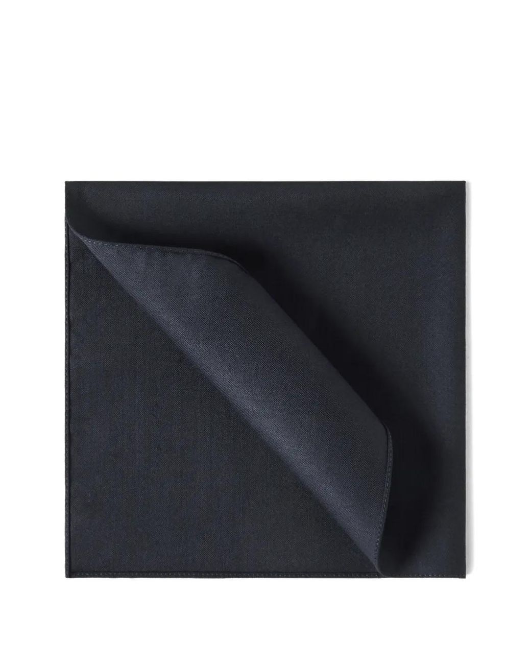 Brunello Cucinelli Black Virgin Wool And Silk Twill Pocket Square for men