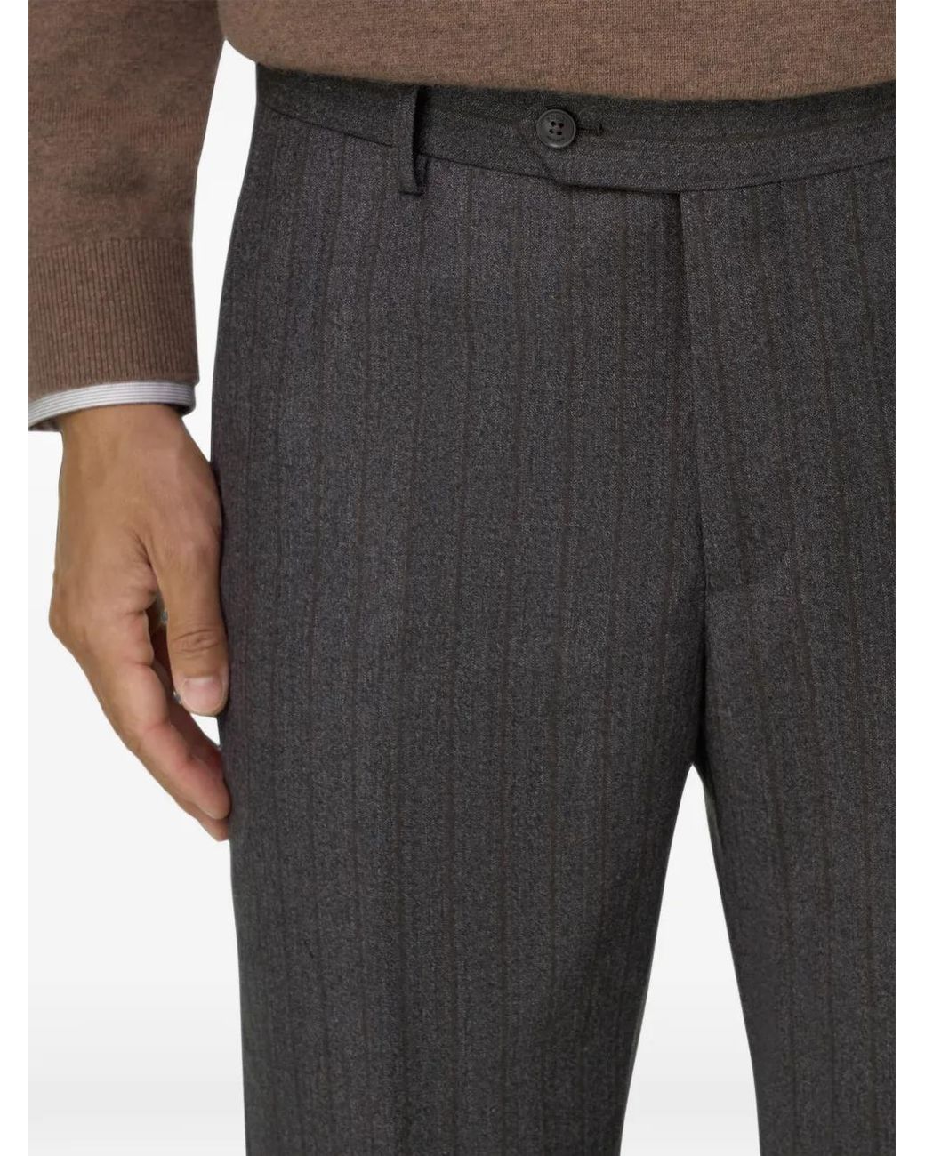 Boggi Black Pinstriped Wool Suit for men