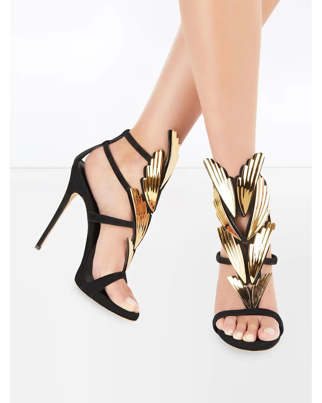 Giuseppe Zanotti Black Alien 115 Suede Sandal