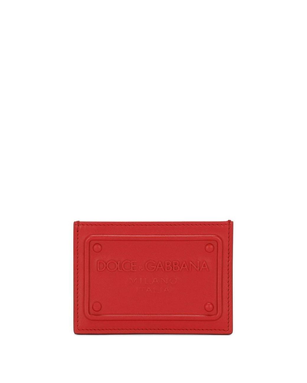 Dolce & Gabbana Logo-plaque Cardholder in Red for Men | Lyst
