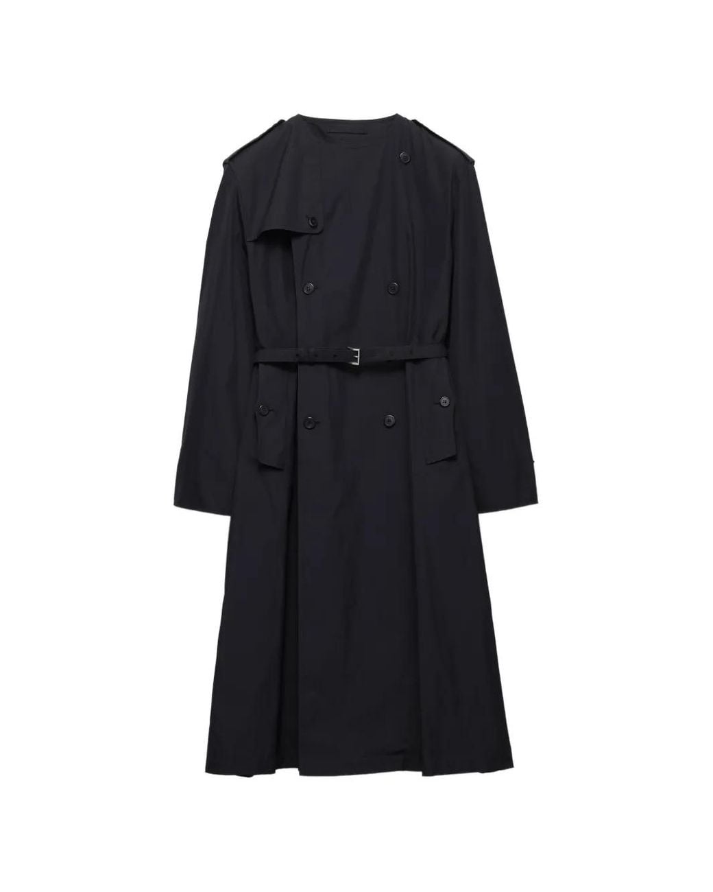 Prada Black Cotton Blend Coat for men