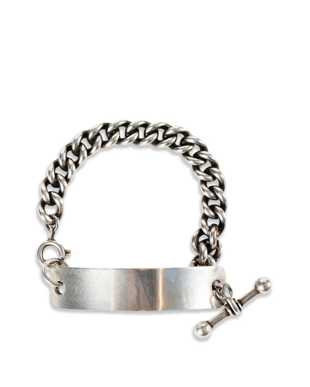 Ann Demeulemeester Metallic Doa Chain Detail Bracelet for men