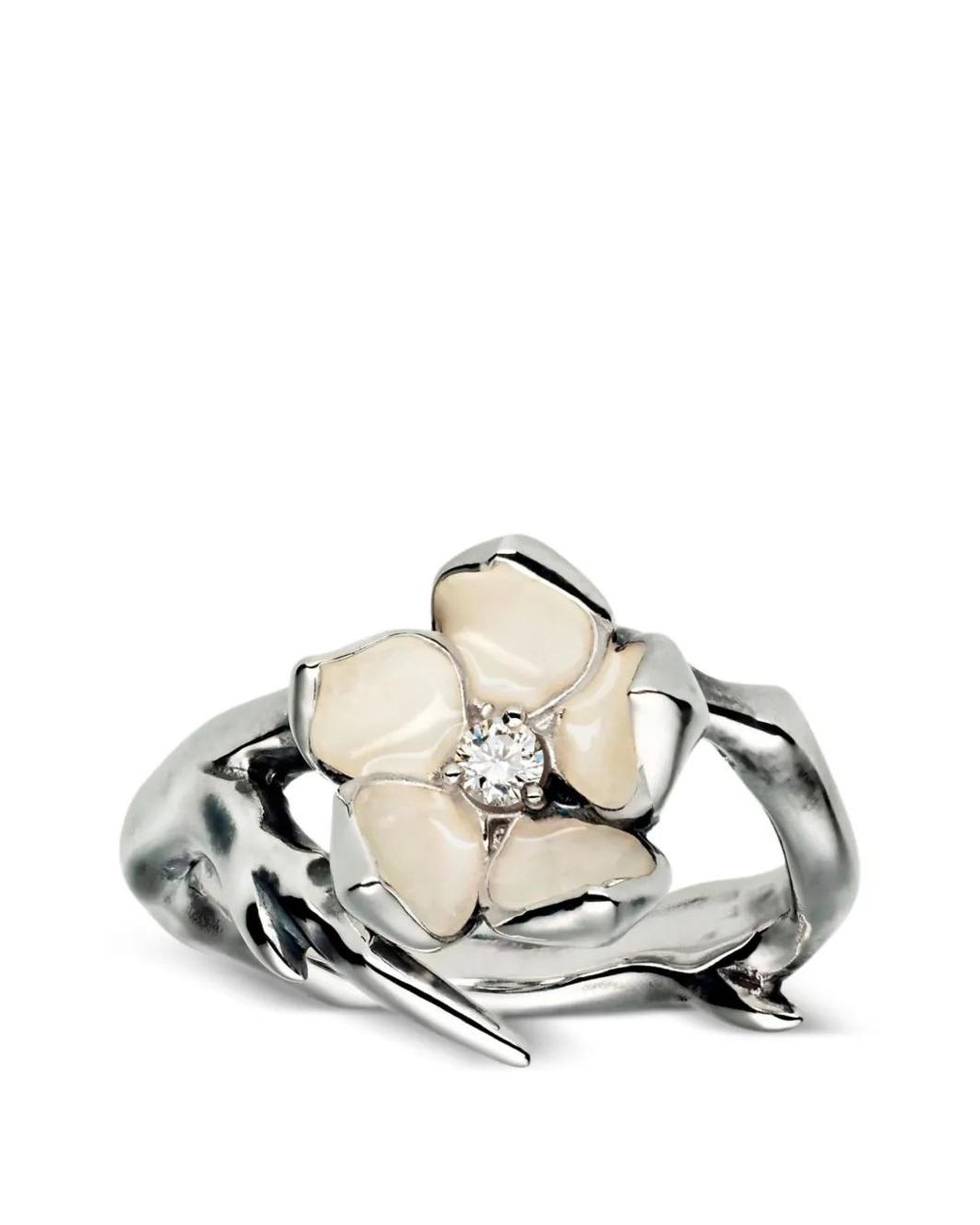 Shaun Leane Metallic Bague Cherry Blossom À Diamants
