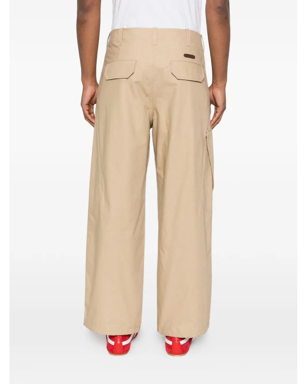 Moschino Natural Belt-Loop Trousers for men