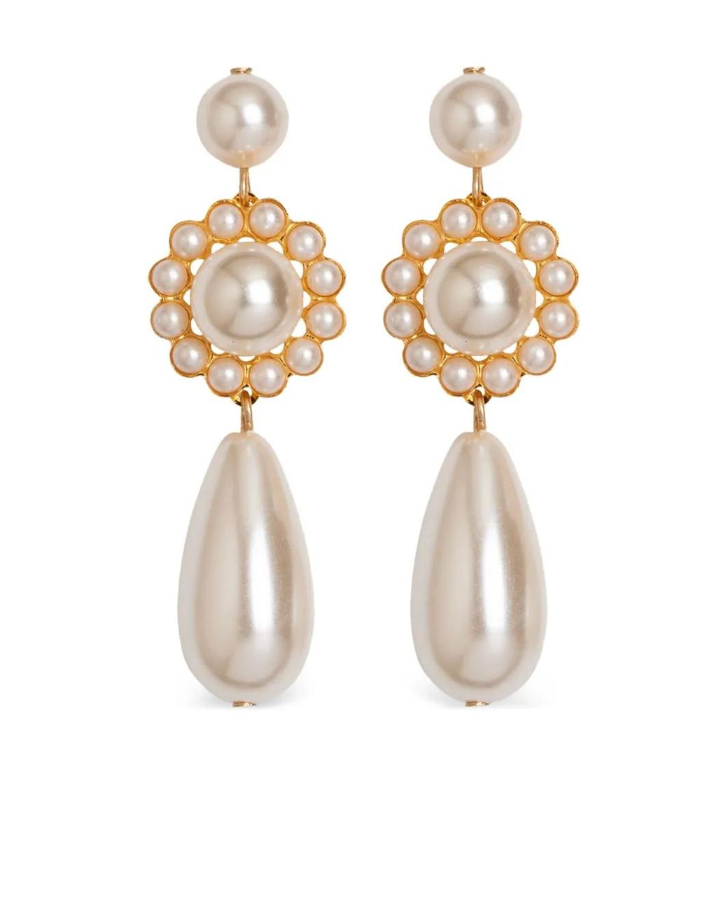 Jennifer Behr White Caretta Earrings