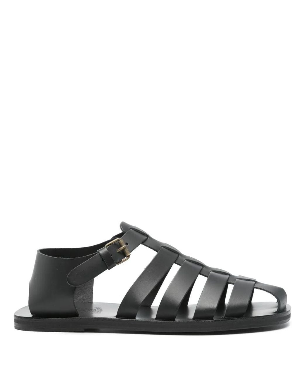 Ancient Greek Sandals Black Nestoras Sandals for men