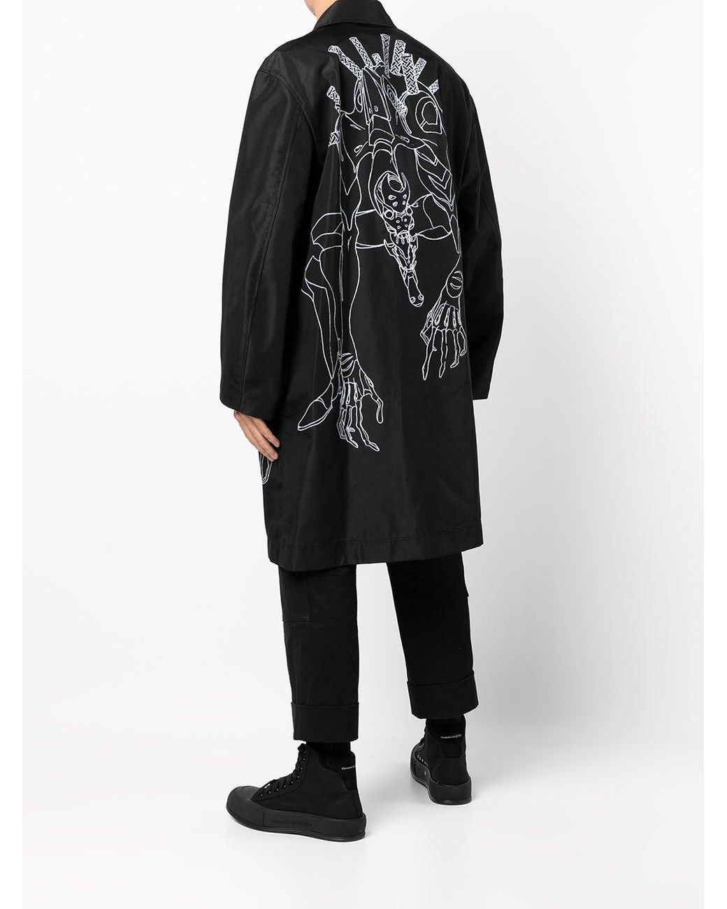 Undercover X Neon Genesis Evangelion Single-breasted Coat in Undercover X Neon Genesis Evangelion Single-breasted Coat in