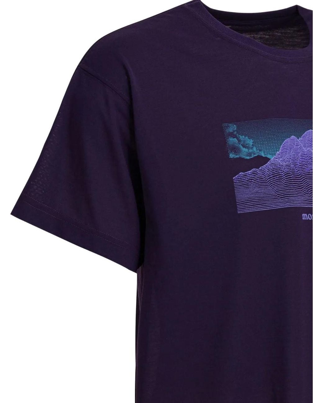 Montbell Blue Wickron T Geography T-Shirt for men