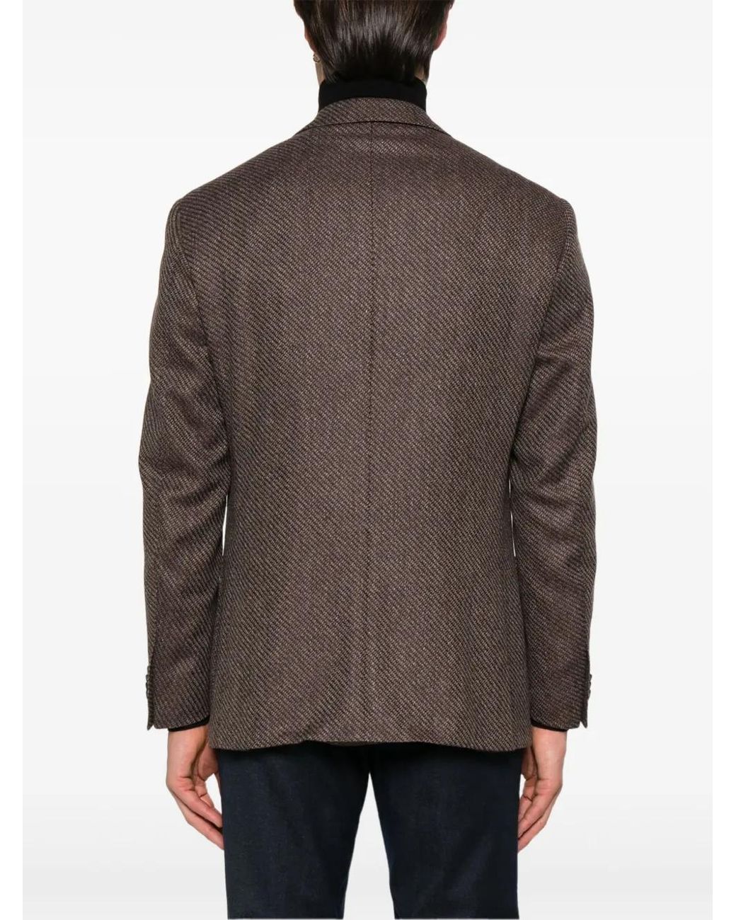 Corneliani Brown Single-Breasted Blazer for men
