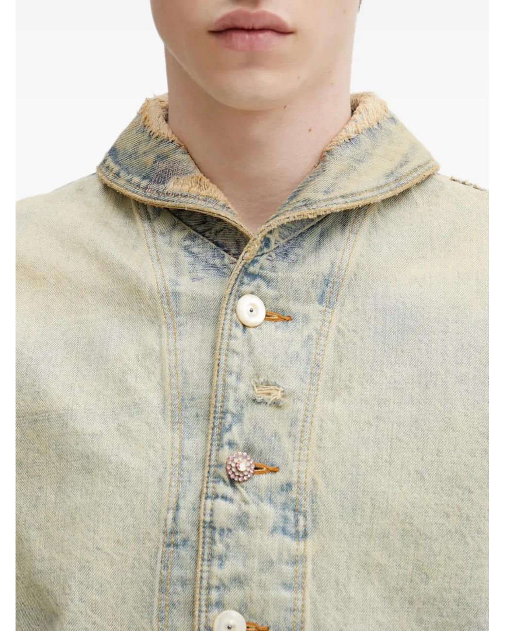 KENZO Natural Shawl Chore Denim Jacket for men