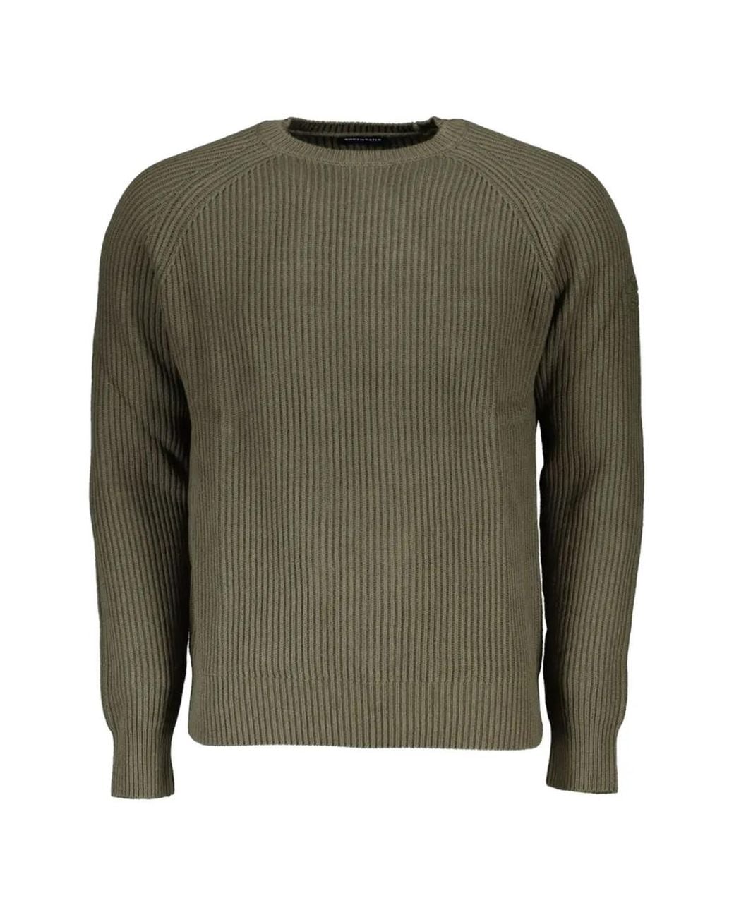 North Sails Green Ribbed-Knit Crew-Neck Sweater for men