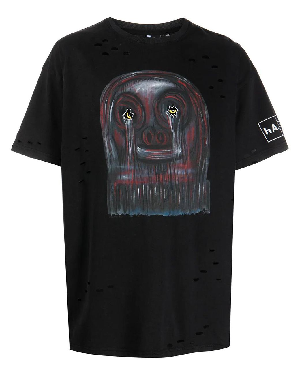 Haculla Black Graphic-Print T-Shirt for men