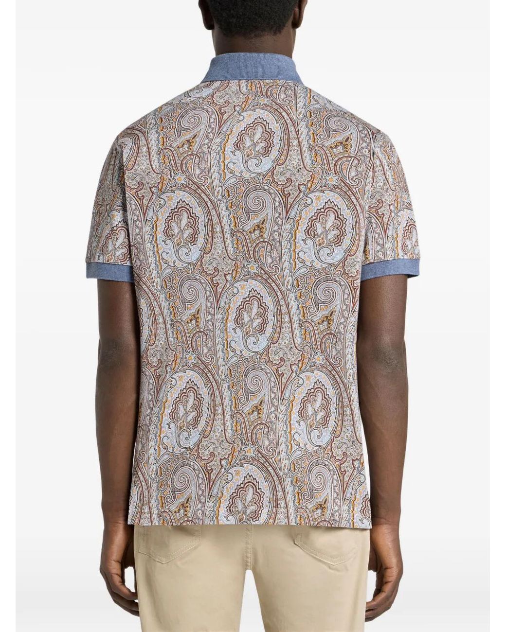 Etro Multicolor Piqué Polo for men