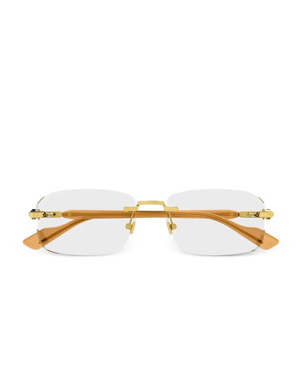 Gucci Eckige Brille Mit Logo in Metallic für Herren