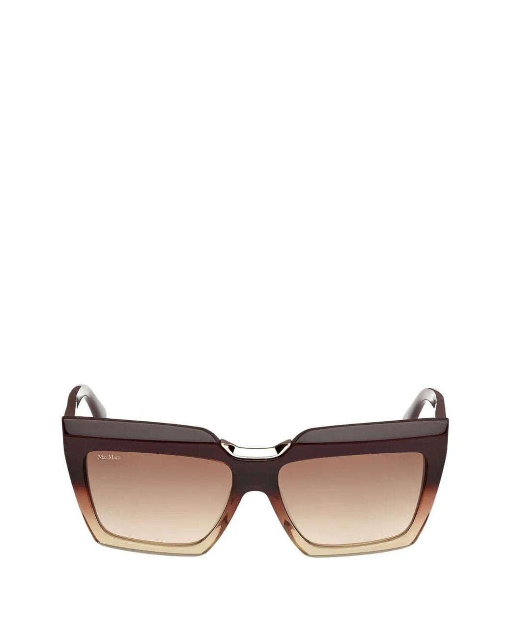 Max Mara Brown Square-Frame Sunglasses