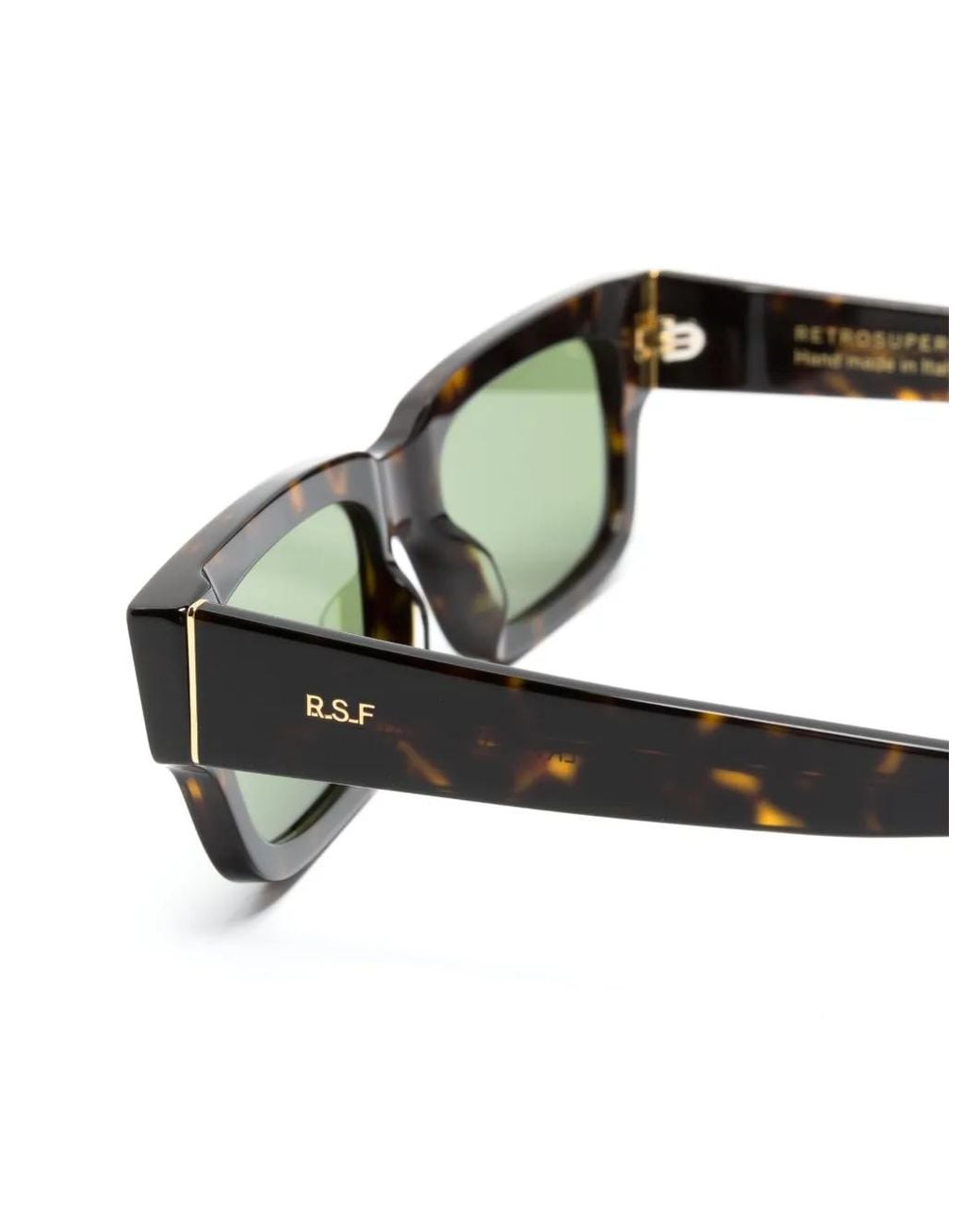 Retrosuperfuture Green Roma Rectangle-Frame Sunglasses