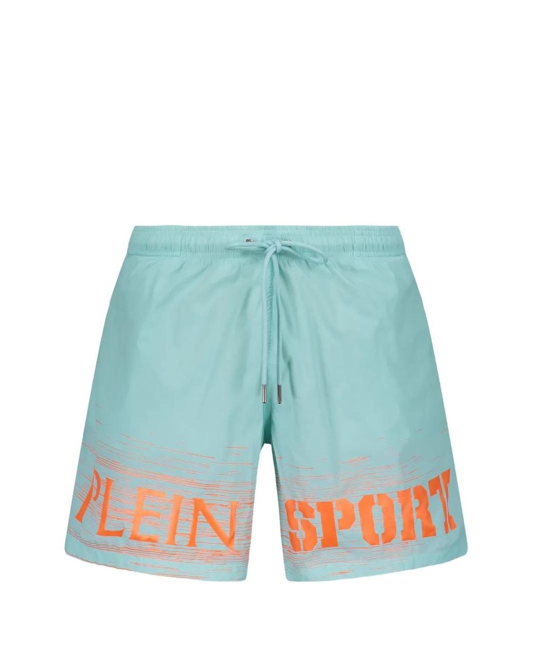 Philipp Plein Blue Logo-Print Drawstring Swim Shorts for men