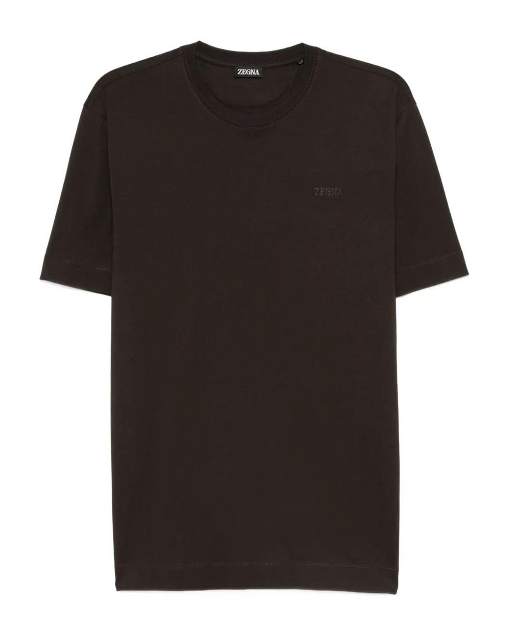 Zegna Black Logo T-Shirt for men