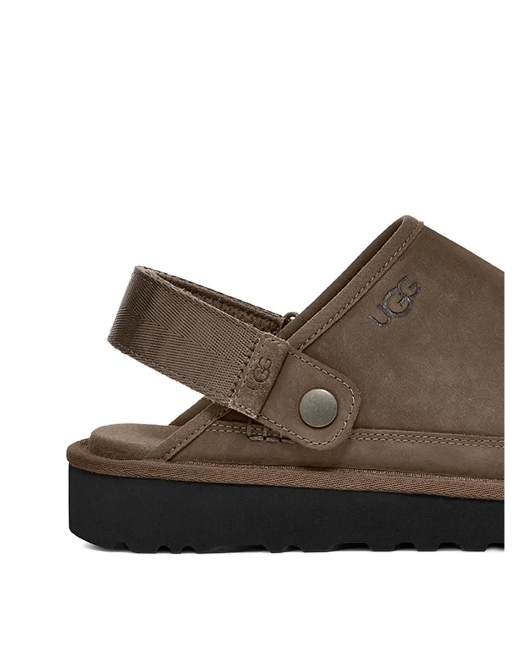 Ugg Brown Button-Fastening Slippers for men