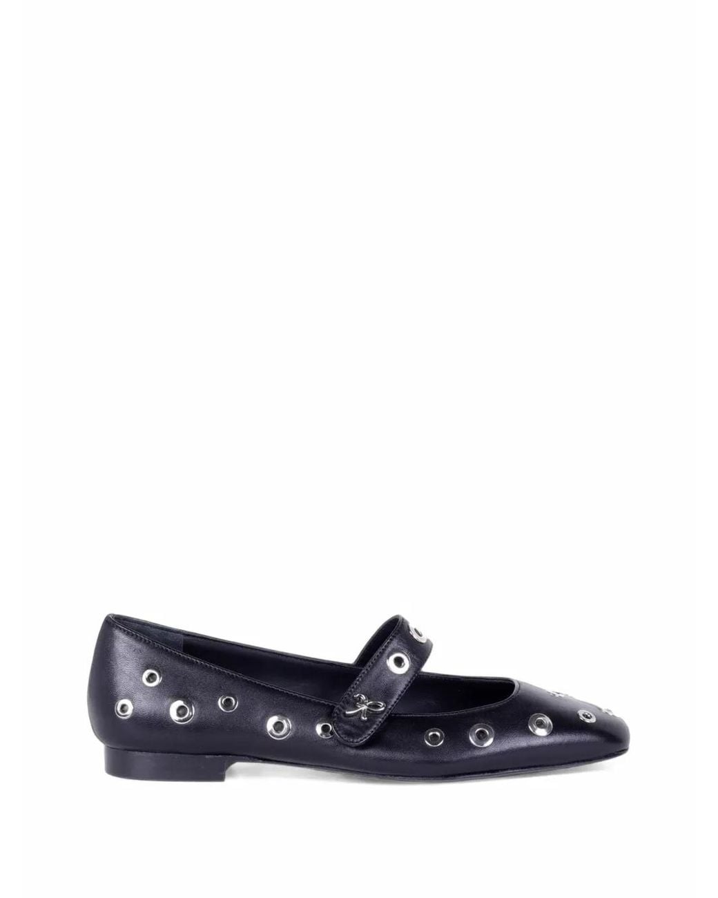 Roberto Festa Blue Stud-Embellished Strap Ballet Flats