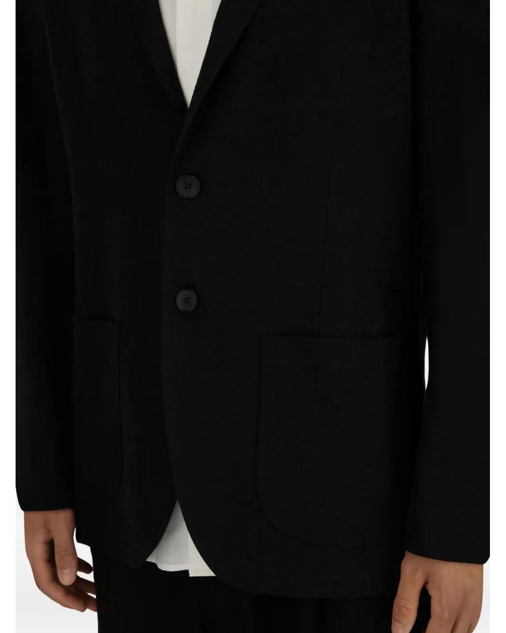 Herno Black Single-Breasted Blazer for men