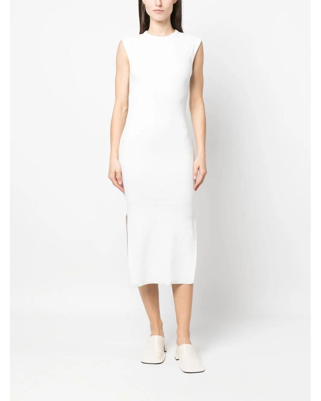 Thom Krom White Open-Back Cotton Dress