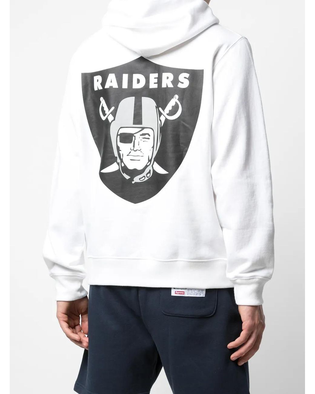 Supreme White Raiders 47 Logo-Print Hoodie for men