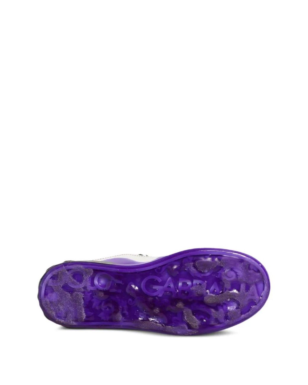 Dolce & Gabbana Purple Logo-Print Sneakers
