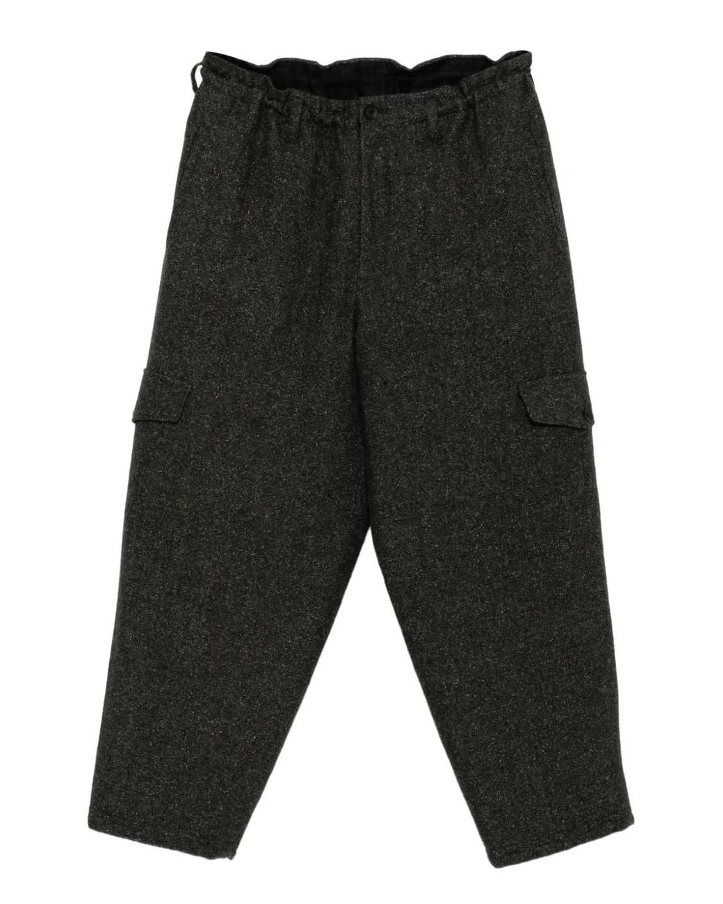 Yohji Yamamoto Gray Tweed Side-Pocket Trousers for men