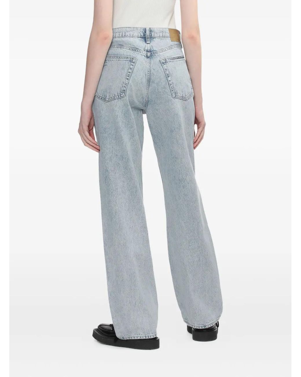 Rag & Bone Blue Shea Knee-Rip Jeans