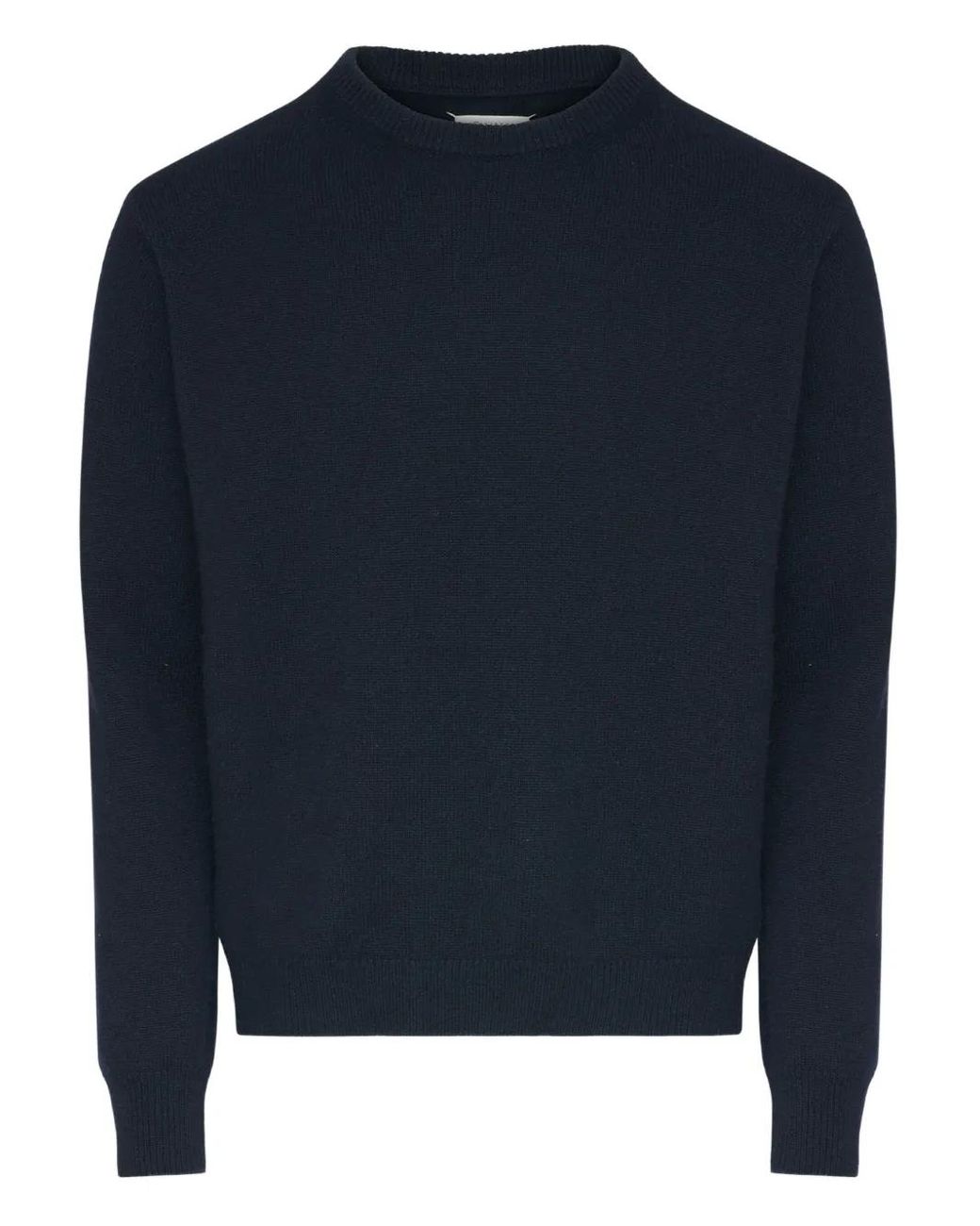 Maison Margiela Blue Crew-Neck Cashmere Sweater for men