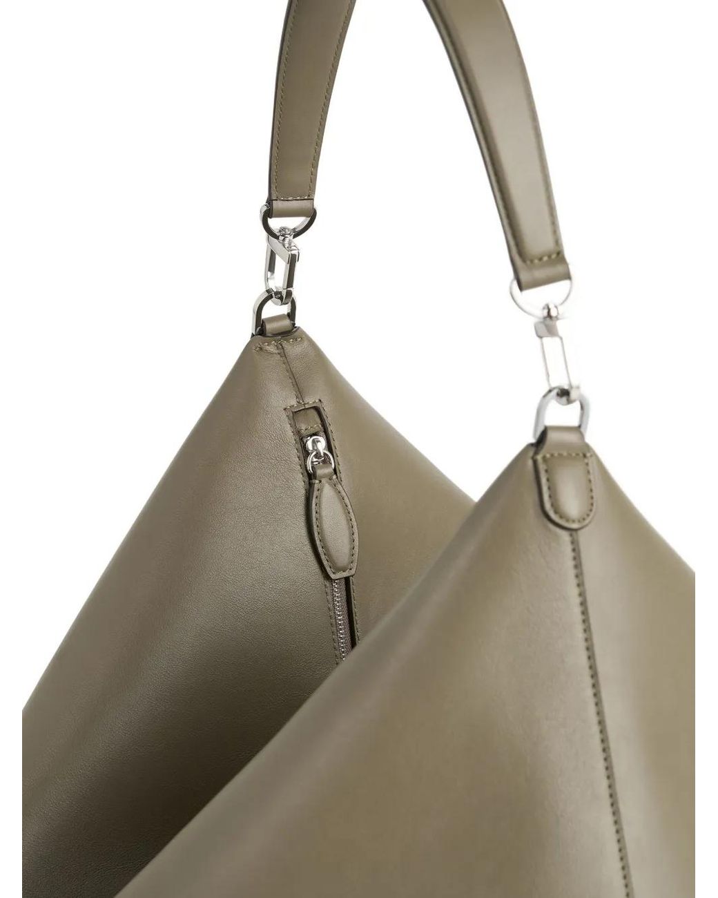 Totême  Metallic Bevel Leather Shoulder Bag