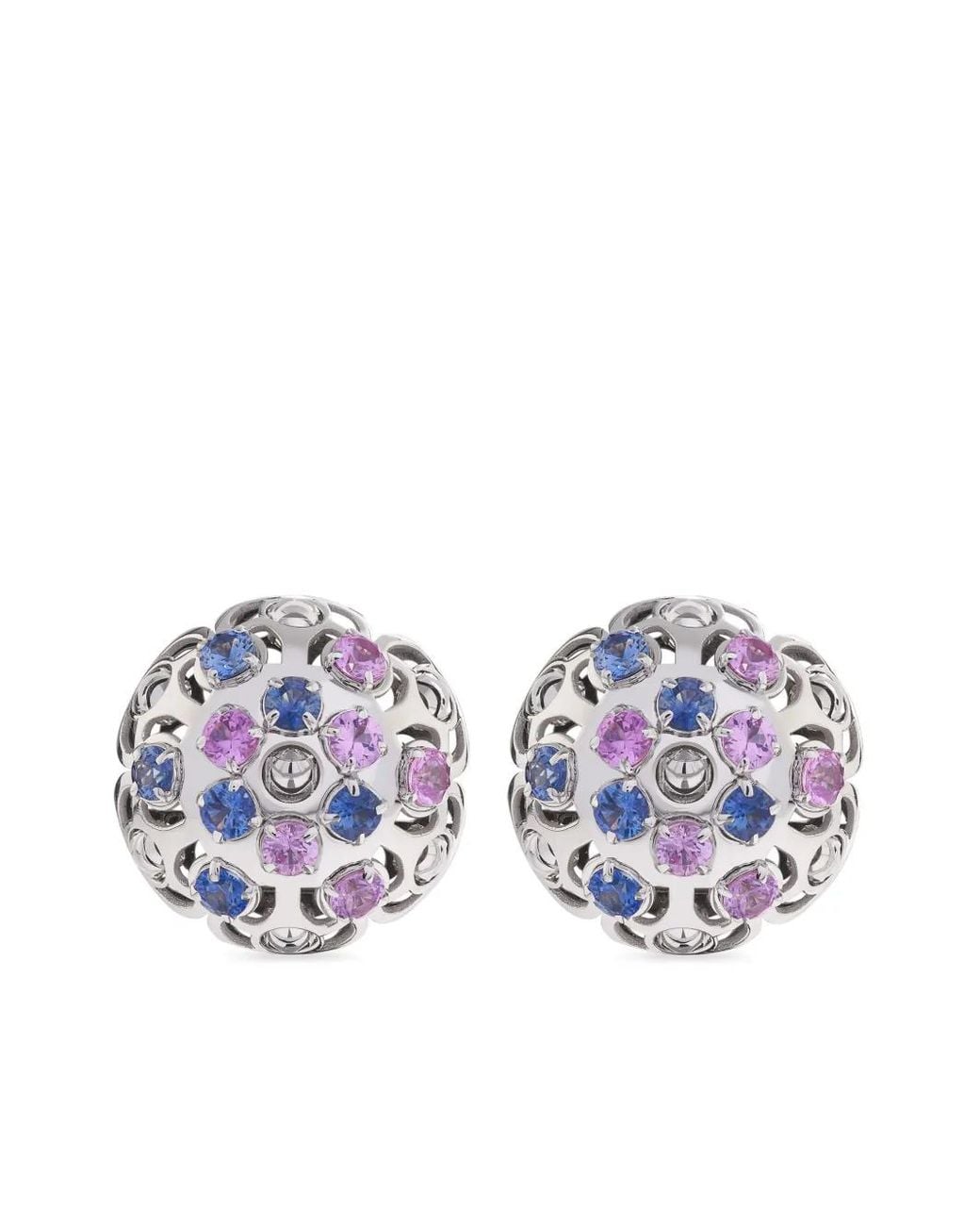Officina Bernardi White 18Kt Damasco Sapphire Earrings