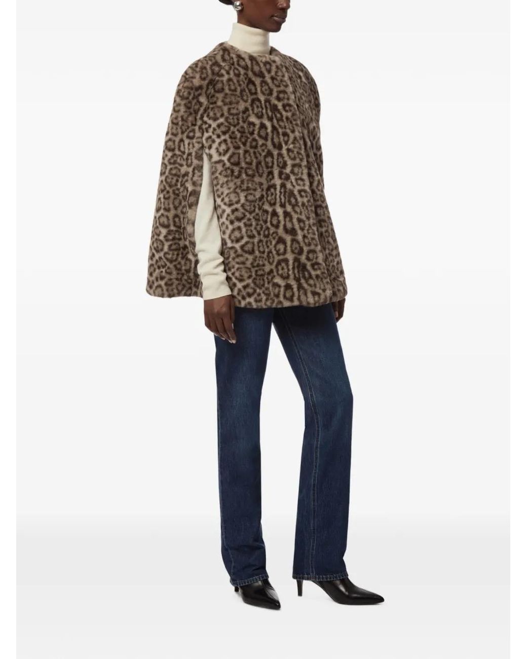 Apparis Brown Sloane Leopard-Print Cape